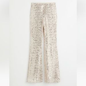 H&M Flared Sequin Pants